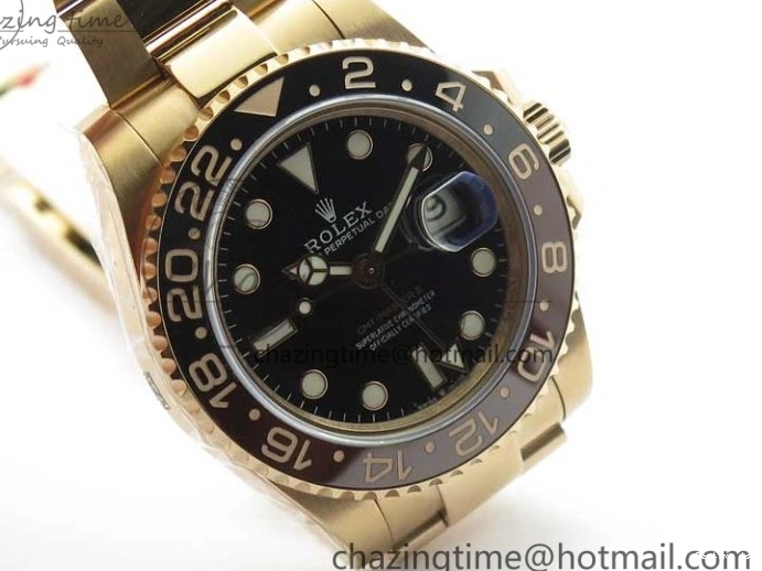 1223 Comfortable GMT Master II 126715 CHNR Black Brown Ceramic 316L Steel GMF 1:1 Best Edition Black Dial on RG Bracelet A 2961